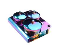 perfk 3pcs Nail Art Bows Bols acrylique Conteneur liquide Easy Carry Manucure Care avec couverture pour outil d'art nail, Placage de Couleur