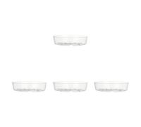 perfk 4 pièces Clear Plant Saucers Plateau de Fleur Jardinage Culte Plateau de Plante extérieure Plateau, 6po