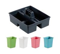 perfk 5 Pièces Panier de Rangement Fournitures Nettoyage Organisateur Outils Nettoyage Porte-outils Grande Capacité Matériau PP Adapté pour Maison Hôtels Ge, L