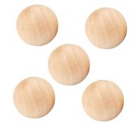 perfk 5X Boules en Bois Boules en Bois Projets de Bricolage Décoration Artisanat en Boule Art Portable Sphère Non finie Polyvalente Boule en Dur, Diamètre 7.5 Cm