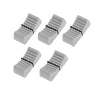 perfk 5x Potentiomètre Fader Bouton Capuchon Tactile Bouton Curseur Sensible Mélangeur - Gris clair