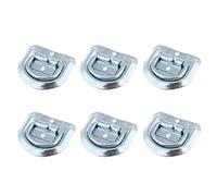 perfk 6 Pièces D-Anneaux d'ancrage Arrimage Anneau pour Charges sur Remorques Camions Poids Lourds Tie Anneau vers Bas avec Support de Montage