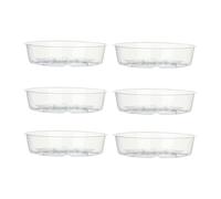 perfk 6 Pièces Plateau de Plante Plateau Récipient Pots Plantes Dessous de Pot Rond Plateau Collecteur d'eau Transparent Fabriqué en PP Léger et Ada, 6 Pouces