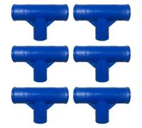 perfk 6 raccords Support en T pour Structure Piscine - Pièces Rechange pour Joint Pied et Poutre pour piscines rectangulaires à Structure, Bleu