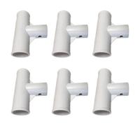 perfk 6 raccords Support en T pour Structure Piscine - Pièces Rechange pour Joint Pied et Poutre pour piscines rectangulaires à Structure, Blanc