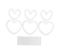 perfk 6 supports pour compositions florales, multifonctionnels, en forme de cœur, réutilisables, pour couronnes de fleurs, projets de bricolage et fêtes.