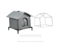 perfk Abri pour Chat d'extérieur, en Tissu Oxford Coupe-Vent, pour Chats errants, idéal pour l'hiver sur Un Porche communautaire.