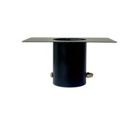 perfk Adaptateur de gouttière pour chaîne de Pluie, Ornement Robuste décoratif pour Jardin, en métal, Installation Facile pour la Sortie de Descente, Noir