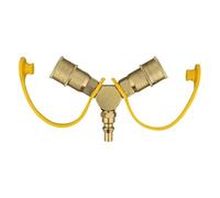 perfk Adaptateur de raccordement pour réservoir de Propane en Y, séparateur Portable Robuste de 1/4 Pouce, 2 Voies pour Barbecue