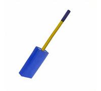 perfk Aide d'Entraînement de Basket Bâton Interférence Outil d'Opposition Simule la Pression Résistante avec Manche Long et Tête Matelassée en Cuir PVC, Bleu, Forme Carrée