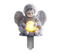 perfk Aile d'ange piquet de jardin 2D signe décoratif accent cadeau ange signe ornement pour fête extérieur patio pelouse extérieur, A