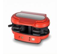 perfk Appareil de Chauffage Double Machine à Sandwich Cuiseur Grille Grill Électrique Double Chambre Circulaire Panneau de Commande Avant Convient aux Cuisines Petites Appartements Dortoirs