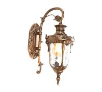 perfk Applique Murale extérieure, Douille E27, Style rétro, Lanterne Polyvalente, idéale pour Porche, Garage, Balcon, Maison ou Villa, Bronze 23cmx43cm