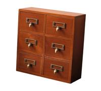 perfk Armoire de Catalogue de Cartes de bibliothèque, Organisateur de Bureau, Coffre Traditionnel, Rangement de Bijoux, Armoire de Bureau Peu encombrante