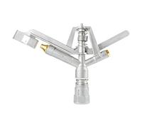 perfk Arroseur Rotatif de Jardin à Impact, entrée 1", Alliage métallique, portée 20-30 mètres, Accessoire, buse Double Polyvalente, Bras réglable