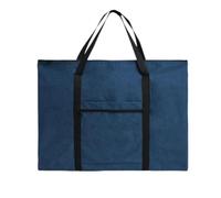 perfk Art Case Sac d'artiste Pochette Planche Étui Dessin Porte-Document en Tissu Cationique Léger avec Couture Apparente et Poche Zippée Longues pour, Array, Bleu Marine, 4K/A2 68 53cm