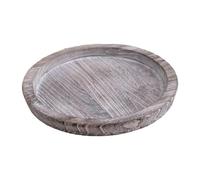 perfk Assiette à Dessert Ronde en Bois de 20 cm, Plateau décoratif Rond pour Aliments, Bougie parfumée, D