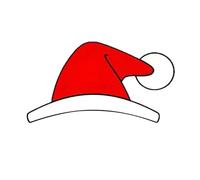 perfk Autocollant bonnet de Père Noël pour scrapbooking, voiture, enveloppe, journal, mur, bouteille d'eau (homme)