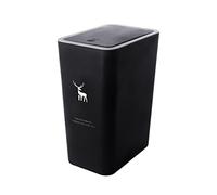 perfk Bacs à Ordures De Cuisine, Poubelle Rectangulaire avec Couvercle, Panier à Ordures Peu Encombrant, pour Porte Salon Bureau Cuisine, Conception étroite Et à Pression, Noir
