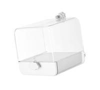 perfk Baignoire de baignade de Perroquet, Bol à Eau du Bain d'oiseaux, Douche à Oiseaux en Cage pour parakets, orients, Petit Oiseau, Blanc