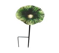 perfk Baignoire pour Oiseaux pour décoration extérieure Jardin d'oiseau avec Un pieu métallique Facile à Installer, Vert