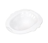 perfk Bain de siège pour siège de Toilette avec Bidet intégré, Assise Plus Large pour Le Lavage des Fesses, lavabo Universel, de Bain de Vapeur Vaginal, Blanc