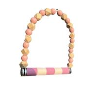 perfk Balançoire à Oiseaux en Bois pour Perroquet, balançoire Suspendue, Cage à Oiseaux grimpante, perchoir, Support pour inséparables, perruches, cacatoès, Rose