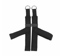 perfk Bande de Résistance Pilates Y pour Étirement Sangle d'Entraînement avec Double Boucle de Pied et Fixation Supérieure Réglable Surface Antidérapante en