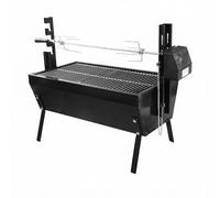 perfk Barbecue à Rôtissoire Extérieure Grill Barbecue Charbon Rôtissoire Tournebroche Grille Cuisson Fer Structure Renforcée, Barbecue Au Charbon De Bois C03, Modèle À Piles
