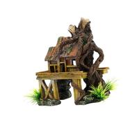 perfk Betta décorée pour Aquarium, Sculpture d'aquarium, Ornements de Construction en résine, décorations de château pour escargots Aquascaping