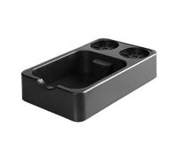 perfk Boîte à café, station de bourrage d'expresso, base antidérapante, organiseur de café, distributeur, porte-filtre pour plan de travail de, Noir