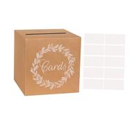 perfk Boîte à cartes de mariage robuste, idéale comme centre de table pour une fête prénuptiale ou un enterrement de vie de jeune fille.