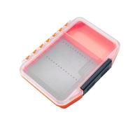 perfk Boîte à Mouches, boîte à hameçons multifonctionnelle et Robuste pour Votre matériel de pêche. Coffret de Rangement Compact et performant, Orange