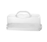 perfk Boîte à rectangulaire avec poignée de Transport, boîte de Rangement multifonctionnelle pour Pains et gâteaux, idéale pour Les Mariages, Blanc