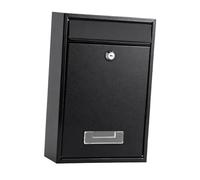 perfk Boîte aux lettres murale verrouillable avec clés, en fer, grande capacité, pour cadeaux, suggestions, porte-journaux, pour porte d'entrée, jardin