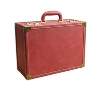 perfk Boîte de rangement pour outils de coiffure, organiseur avec serrure à combinaison, professionnelle, pratique, grande capacité pour toiletteur, Rouge