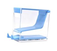 perfk Boîte distributrice de rouleaux transparente, antidérapante, facile à utiliser, pour comptoir, laboratoire, dentiste, pharmacie, usage domestique, Bleu