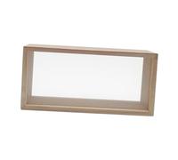 perfk Boîte d'ombre avec Cadre Photo, boîte d'exposition de Fleurs séchées, décoration de Table, boîte à mémoire en Bois, boîtes d'ombre, vitrines, Couleur Bois Clair