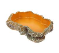 perfk Bol d'alimentation pour Reptiles, décor de réservoir, Bol d'alimentation pour Amphibiens, Plat de Nourriture pour Grenouille, Tortue, Serpent, L