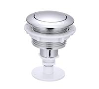 perfk Bouton de Chasse d'eau Pour Réservoir de Toilettes, Bouton Poussoir Chasse d'eau de Remplacement WC, Pièces Détachées Faciles à Installer, pour Chambr, Maison et Bâtiments Publics, Argent