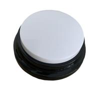 perfk Bouton parlant enregistrable, bouton sonore, jouet 8,8x4,2 cm, cadeaux amusants, réponse éducative, bouton de chien pour la communication, Blanc