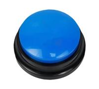 perfk Bouton parlant enregistrable, effet sonore, jouet éducatif interactif, bouton chien 8.8x4.2cm pour la Communication, fabricant de bruit, bleu foncé