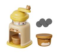 perfk Broyeur à Glace Manuel à manivelle, Machine à Glace pilée Manuelle pour la préparation de Smoothies, Machine à granité légère pour Restaurant et Bar, Jaune avec 2 Bols