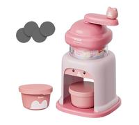 perfk Broyeur à Glace Manuel à manivelle, Machine à Glace pilée Manuelle pour la préparation de Smoothies, Machine à granité légère pour Restaurant et Bar, Rose avec 2 Bols