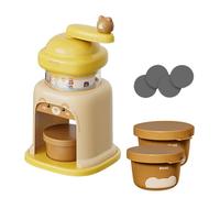 perfk Broyeur à Glace Manuel à manivelle, Machine à Glace pilée Manuelle pour la préparation de Smoothies, Machine à granité légère pour Restaurant et Bar, Jaune avec 3 Bols