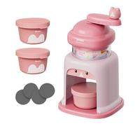 perfk Broyeur à Glace Manuel à manivelle, Machine à Glace pilée Manuelle pour la préparation de Smoothies, Machine à granité légère pour Restaurant et Bar, Rose avec 3 Bols