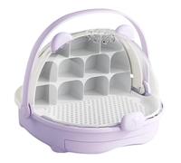 perfk Cabine d'observation des vers à Soie avec Porte Visible, conteneur d'incubation pour vers à Soie avec Trous d'aération, boîte, Violet