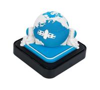 perfk Calendrier de bureau 2025 3D Art Memo Multifonction Cadeau d'anniversaire 3D Papier Sculpture Art Note, Décoration de bureau pour Salon Maison, Terre Bleue