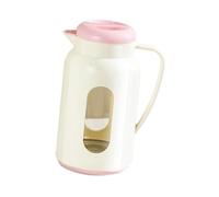 perfk Carafe à eau/facile à nettoyer, avec couvercle, idéale pour l'été, le réfrigérateur et les activités de plein air (chaud/froid), Rose