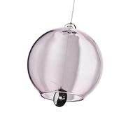 perfk Carillon éolien Japonais en Verre avec Son mélodique, Accessoire de décoration pour la Maison, Hauteur de 2,6 Pouces, Ouverture de 4 cm, diamètre de, Rose